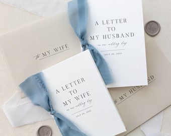 Personalized "To My" Wife and Husband On Our Wedding Day | Bride and Groom Letters | Wedding Day Letters | Personalized Wedding Card Set