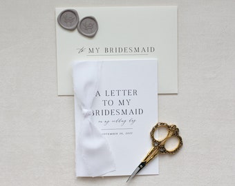 Personalized "To My" Bridesmaid Cotton Paper Card | Wedding Card | Personalized Wedding Card Set | Handmade Cards | Bridesmaid Card