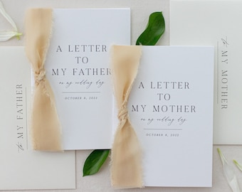 Mother Of The Bride Gift | Personalized "To My" Mother and Father Cards | Wedding Card Sets | Digital Download | Instant Download