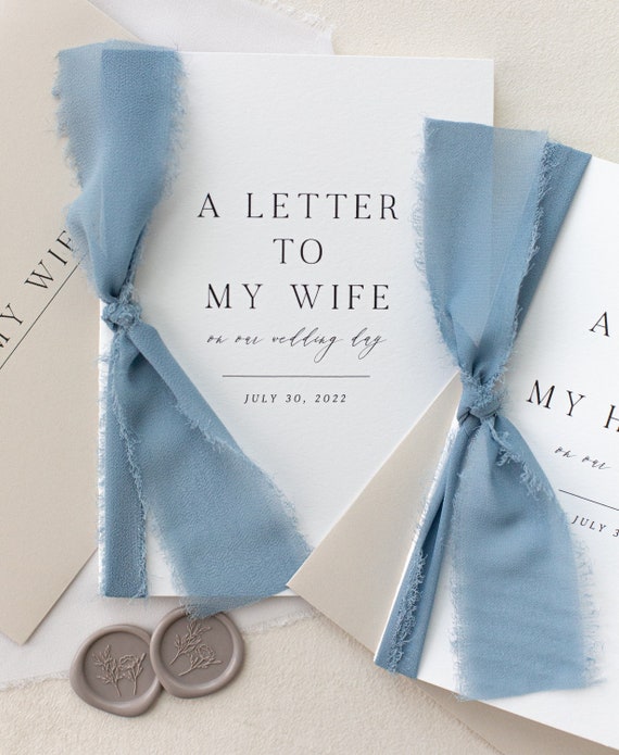 Letters To My Wife | Wife Wedding Gift | Personalized "To My Wife" Wedding Day Card | Wedding Day Letters | Personalized Wedding Card