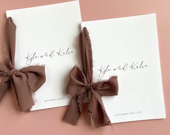 Personalized Cotton Paper Vow Book Sets | Handmade Vow Books | Minimal Vow Book Sets | Handmade Books