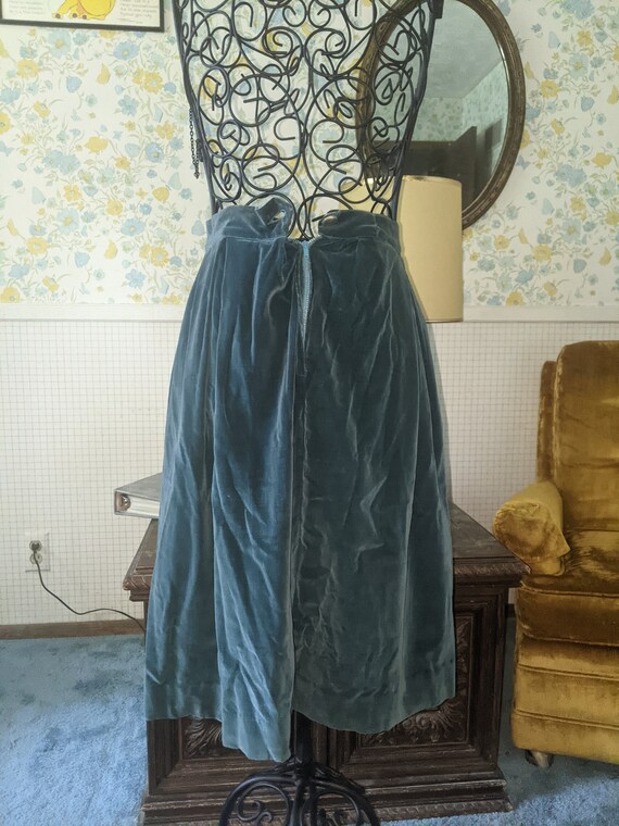 Beautiful Vintage 1940s Blue-Green, Aqua Blue Ple… - image 3