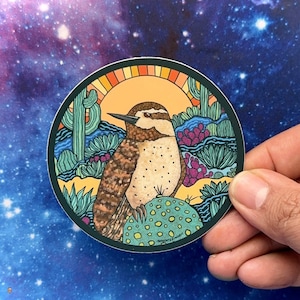 Cactus Wren Weatherproof and Waterproof Decal Sticker | Desert Bird Sticker | Sticker for waterbottles, bullet journals and more.