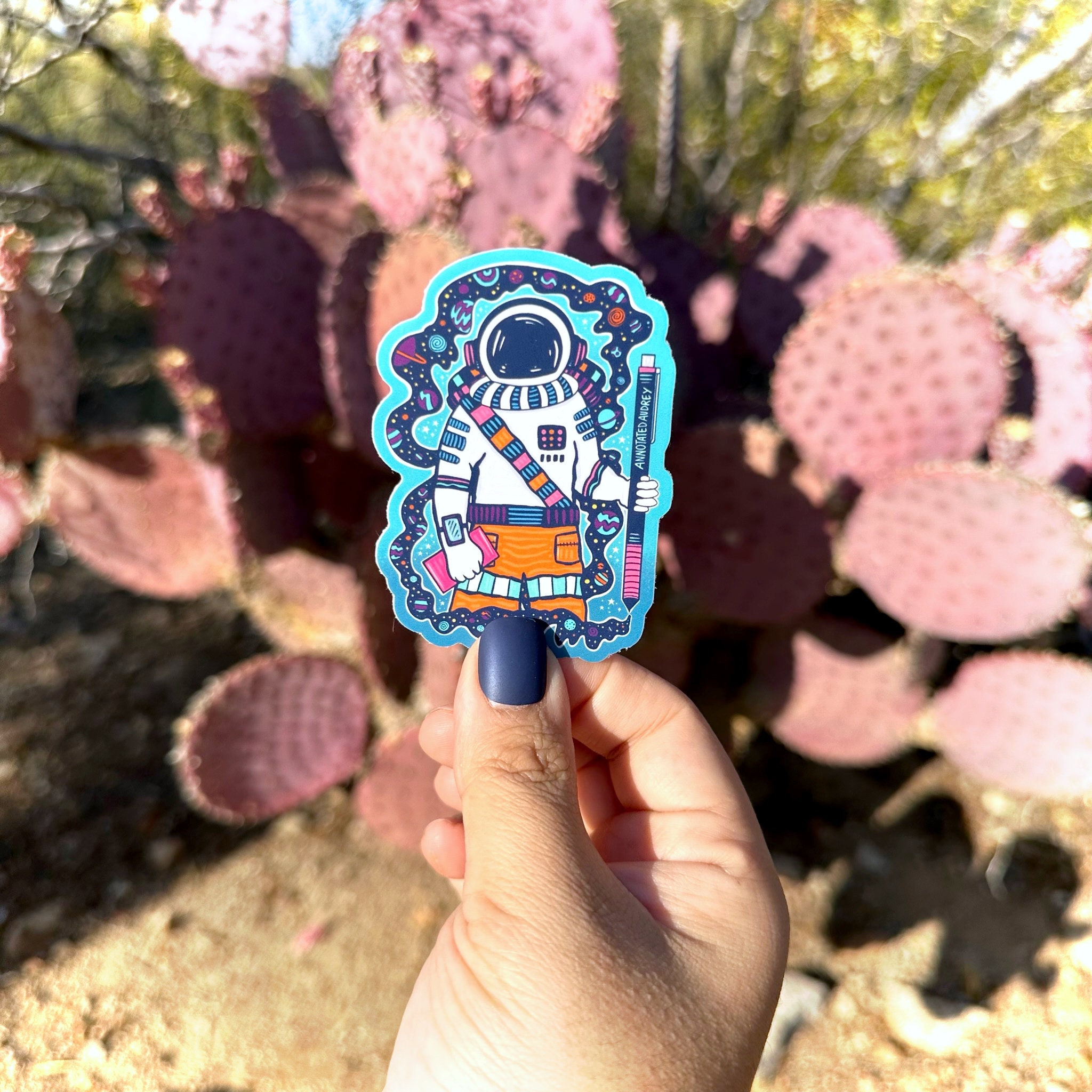 Art Astronaut Waterproof Vinyl Sticker: Artist Design - Etsy