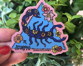 Vinyl Sticker | Scorpio | Zodiac Astrology Weatherproof Decal Sticker