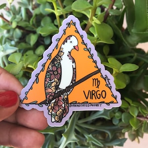 Vinyl Sticker | Virgo| Zodiac Astrology Weatherproof Decal Sticker