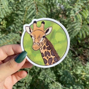 Giraffe Weatherproof and Waterproof Decal Sticker | Animal Sticker | Sticker for waterbottles, bullet journals and more.