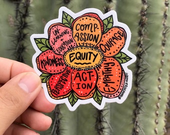 Equity Waterproof and Weatherproof Decal Sticker | Equality | Sticker for waterbottles, bullet journals and more.