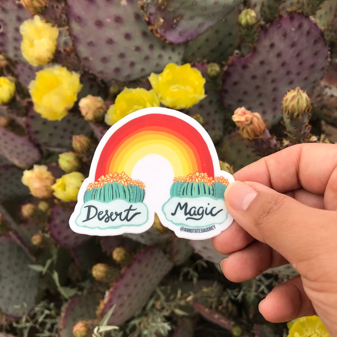 Vinyl Sticker | Desert Magic Weatherproof Decal Cactus Sticker - Etsy
