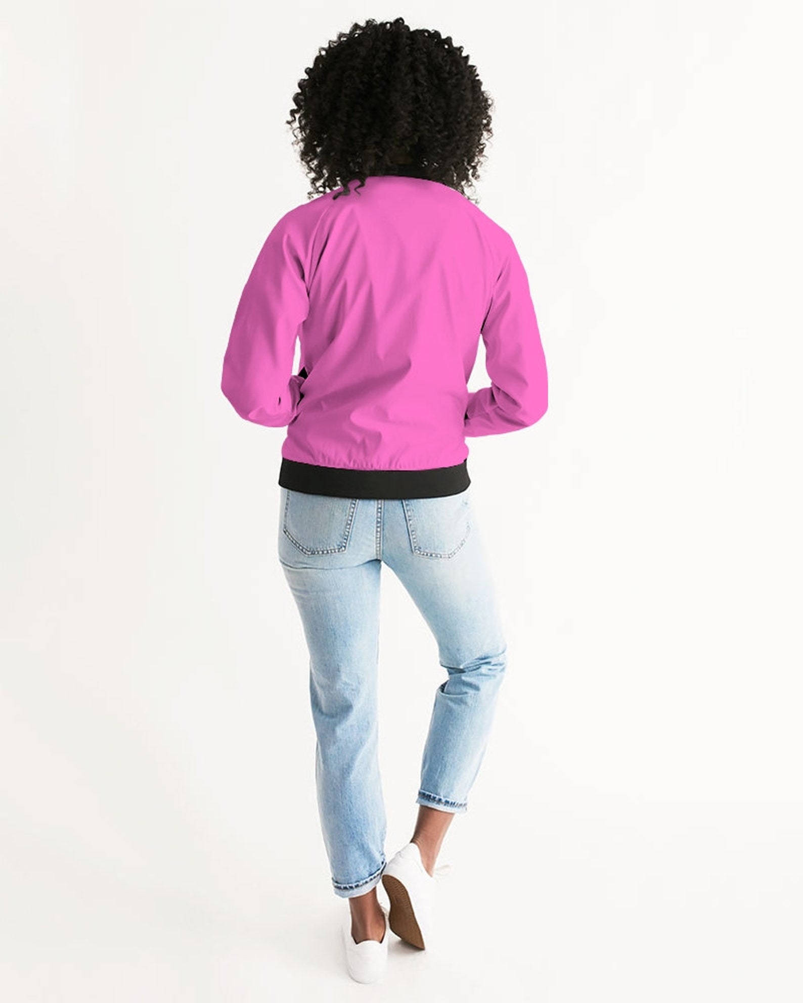 Pink Galaxy Stardust Women's Bomber Jacket