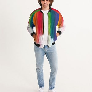 Men&#39;s Rainbow Bomber Jacket