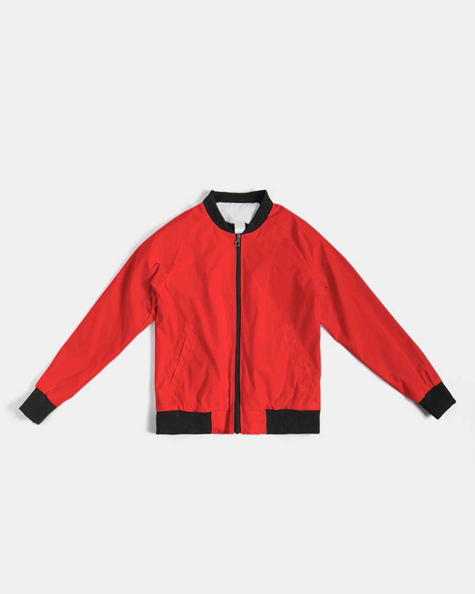 Red Camo Print Women's Bomber Jacket