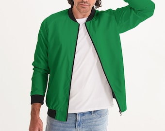 Men's Bomber Jacket Men's Green Bomber Jacket