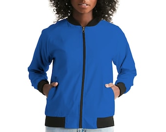 Women's Cobalt Blue Bomber Jacket