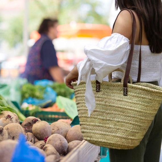 Straw grocery best sale bags