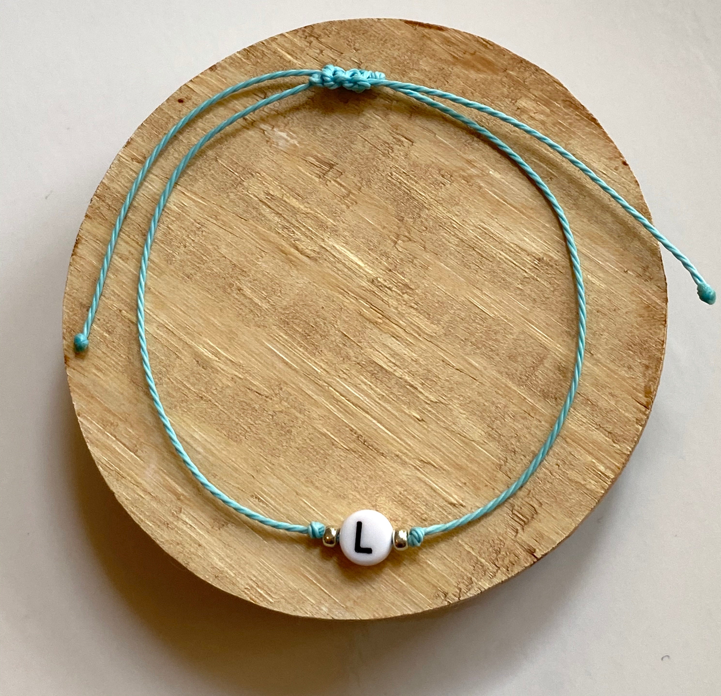 Letter Initial Little Charm String Bracelet – ReminderJSilver