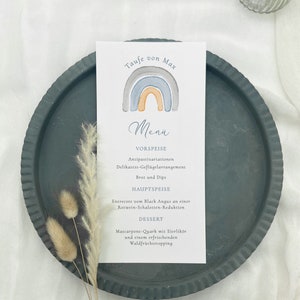 Menu chrztu, menu chrztu, menu komunii, menu tęczy, menu komunii, menu Błękitne niebo