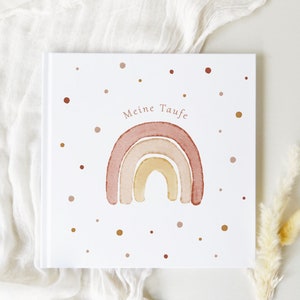 Baptism book, baptism guest book, baptism album, baptism guest book, baptism gift, baptism gift girl, baptism book rainbow, baptism album "Dreamtime"