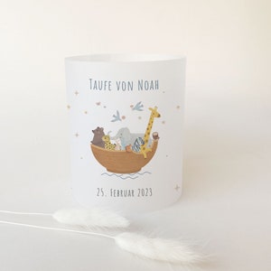 Windlicht Taufe, Taufe Arche Noah, Arche Noah Deko, Lichthülle Taufe, Taufe Windlicht, Windlichthülle Taufe, Kollektion Arche Noah