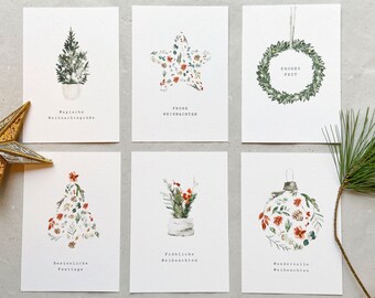 Conjunto de cartões de Natal, cartão de Natal, cartão de Natal, cartão postal de Natal, cartões de Natal, cartões postais de Natal