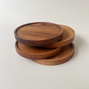 Candle plates, candle coasters, wooden plates for christening candles, candle plates made of wood image 2