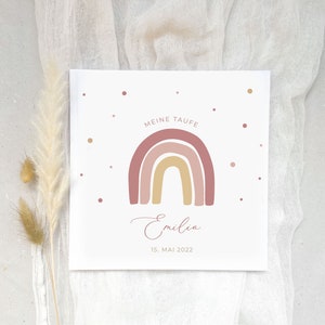 Baptism book, baptism book personalized, guest book baptism, baptism album, baptism guest book, baptism gift, baptism gift girl, baptism album Lovely Rainbow