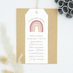 Blumensamen Taufe, Gastgeschenk Taufe, Anhänger Blumensamen, Gastgeschenk Blumensamen, Blumensamen Gastgeschenk,  "Lovely Rainbow"