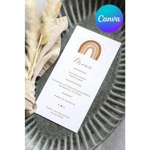 Szablon karty menu Canva, szablon menu, natychmiastowe pobieranie menu, menu cyfrowe, kolekcja "Ziemia"
