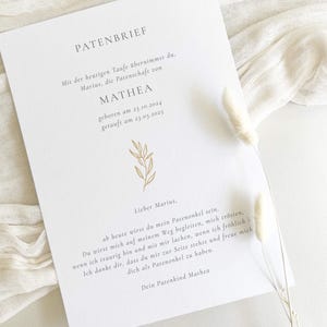 Carta de padrino personalizada, carta de padrino de bautismo, carta de padrino para padrinos, carta de padrino de niña, descarga de carta de padrino, certificado de padrino, bautismo de Louis