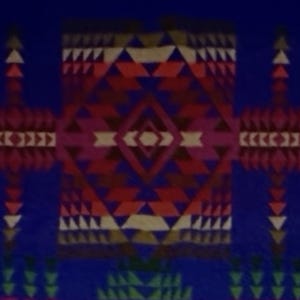 Vintage Pendleton Beaver State Chief Joseph Blanket 70x52 Cobalt Blue Wool HTF image 4