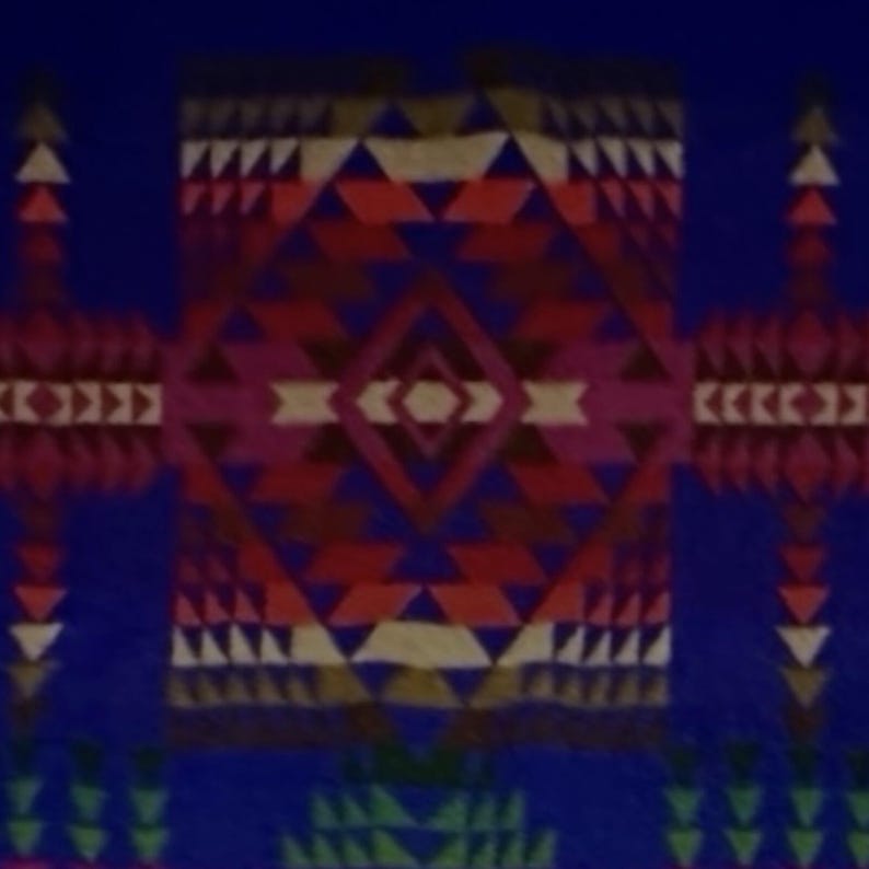 Vintage Pendleton Beaver State Chief Joseph Blanket 70x52 Cobalt Blue Wool HTF image 4