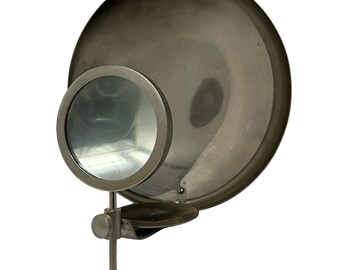 Antique 1880s Medical Parabolic Magnifying Candle Light Lamp Optical Wall Sconce