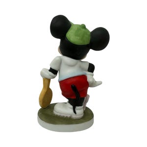 Vintage 80s Walt Disney Productions Mickey Mouse Tennis Player Ceramic Figurine image 5