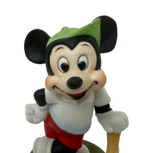 Vintage 80s Walt Disney Productions Mickey Mouse Tennis Player Ceramic Figurine image 2