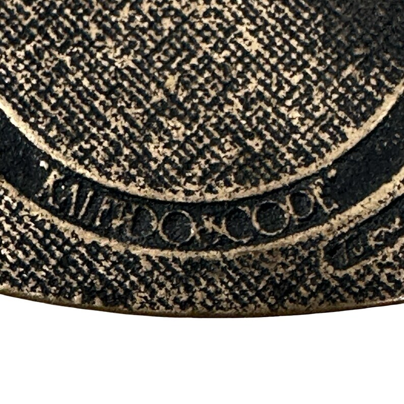 1978 Tech Ether Guild Solid Brass Kaleidoscope Inlay Belt Buckle Signed Turner image 12