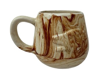 Vintage 1981 Marcella Roy Alaska Native Clay Bear Mug Handcrafted Pottery 11 oz