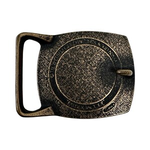 1978 Tech Ether Guild Solid Brass Kaleidoscope Inlay Belt Buckle Signed Turner image 9