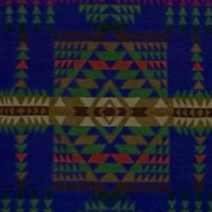 Vintage Pendleton Beaver State Chief Joseph Blanket 70x52 Cobalt Blue Wool HTF image 3