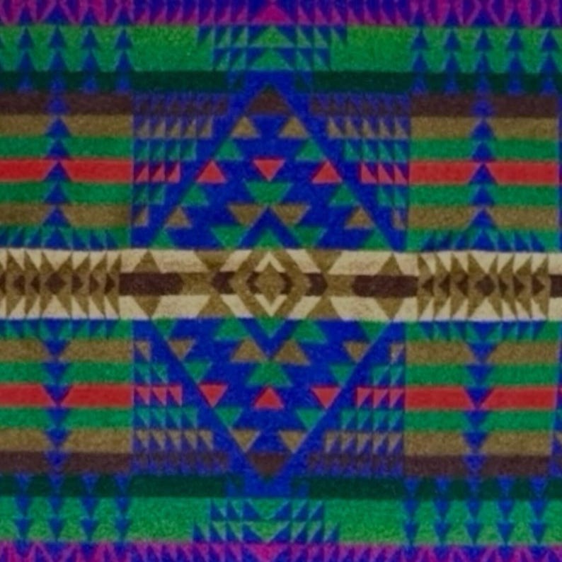Vintage Pendleton Beaver State Chief Joseph Blanket 70x52 Cobalt Blue Wool HTF image 9
