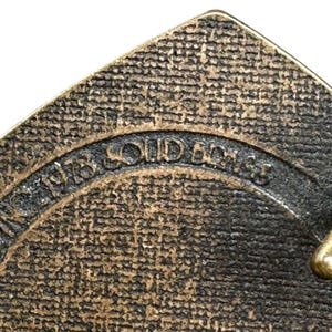 1978 Tech Ether Guild Solid Brass Kaleidoscope Inlay Belt Buckle Signed Turner image 16