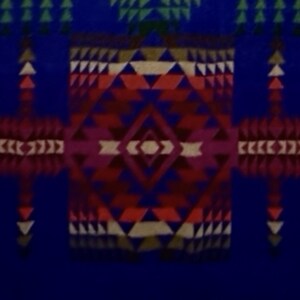 Vintage Pendleton Beaver State Chief Joseph Blanket 70x52 Cobalt Blue Wool HTF image 2