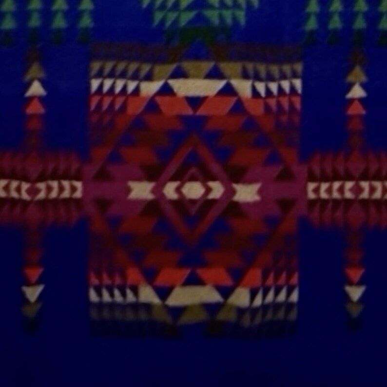 Vintage Pendleton Beaver State Chief Joseph Blanket 70x52 Cobalt Blue Wool HTF image 2