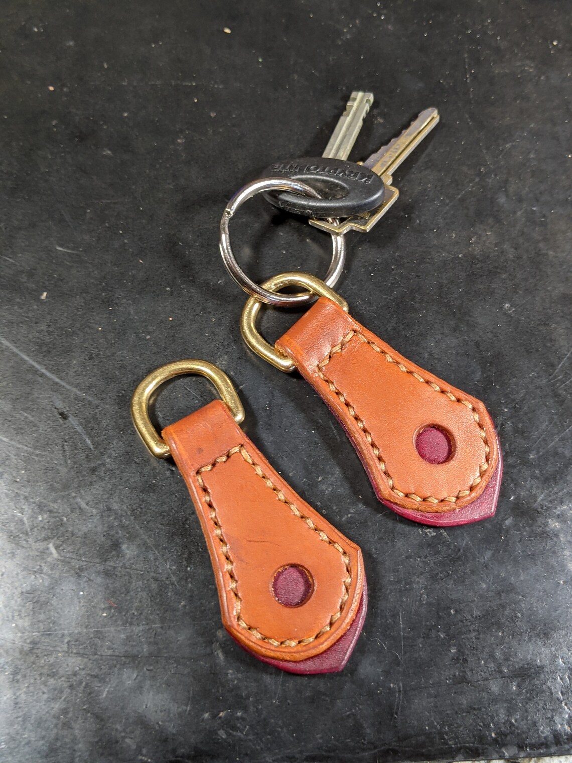 Handmade Leather Key Fob Etsy