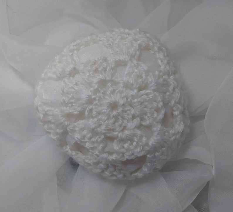 4 Ballet Crochet Bun Cover Rose Handmade Hair MADE IN USA.