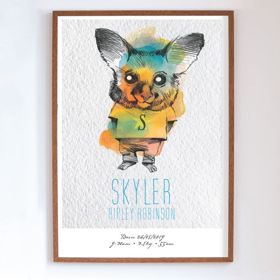 Printable 'SKYLER' POSSUM Customised Poster  Full