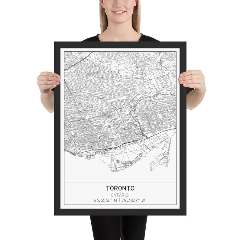 Toronto Ontario Karte Drucken Digitaler Download GTA | Etsy