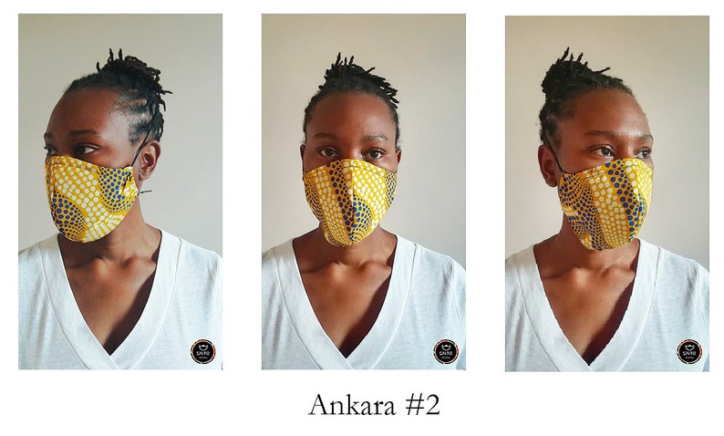 Handmade reusable and washable face mask with nose grip ...