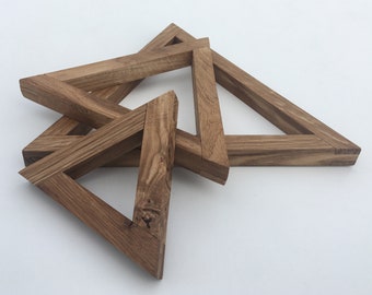 Set of 3 handmade nesting oak trivets