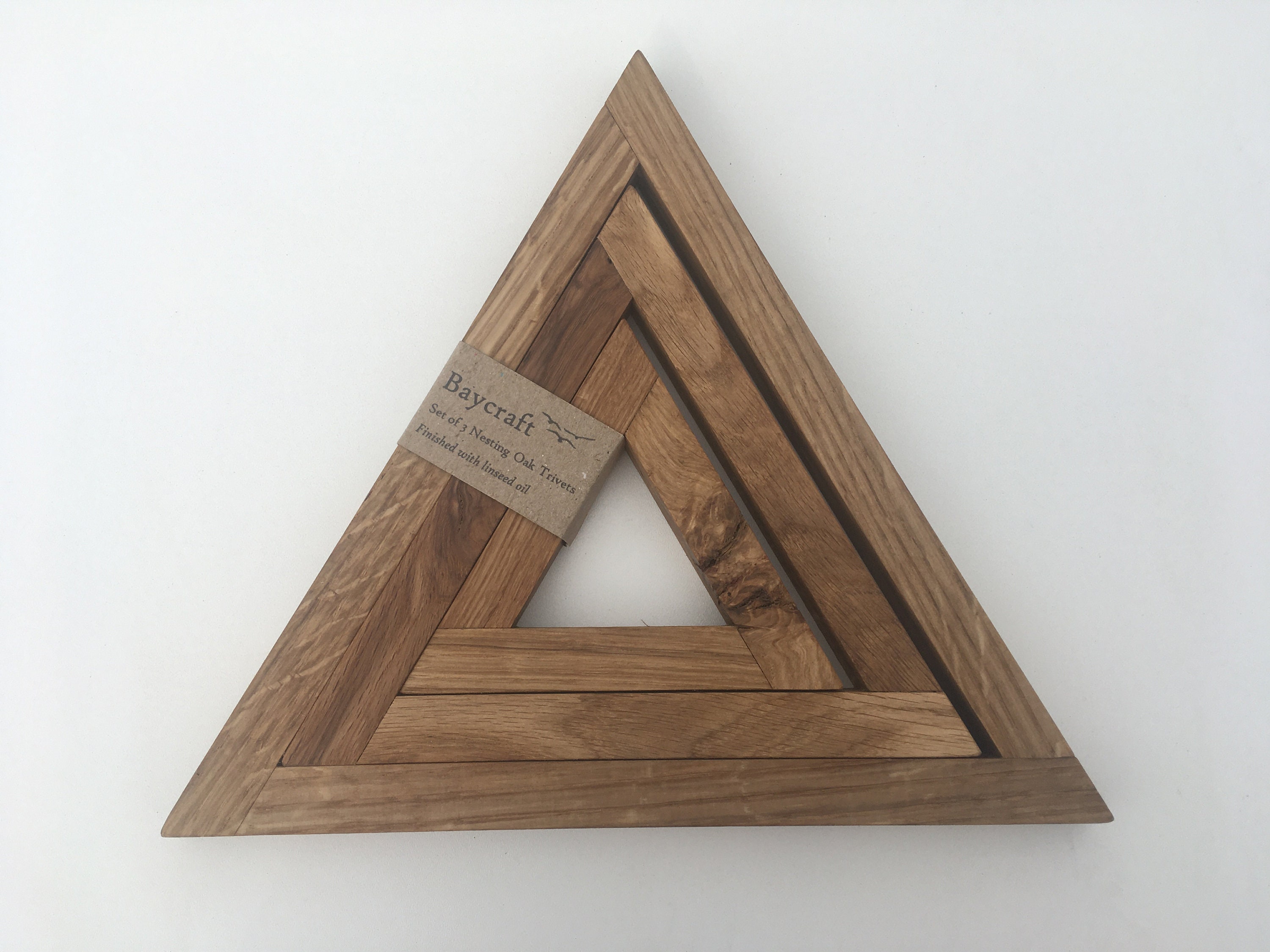 Set of 3 Nesting Oak Trivets — Baycraft Studio