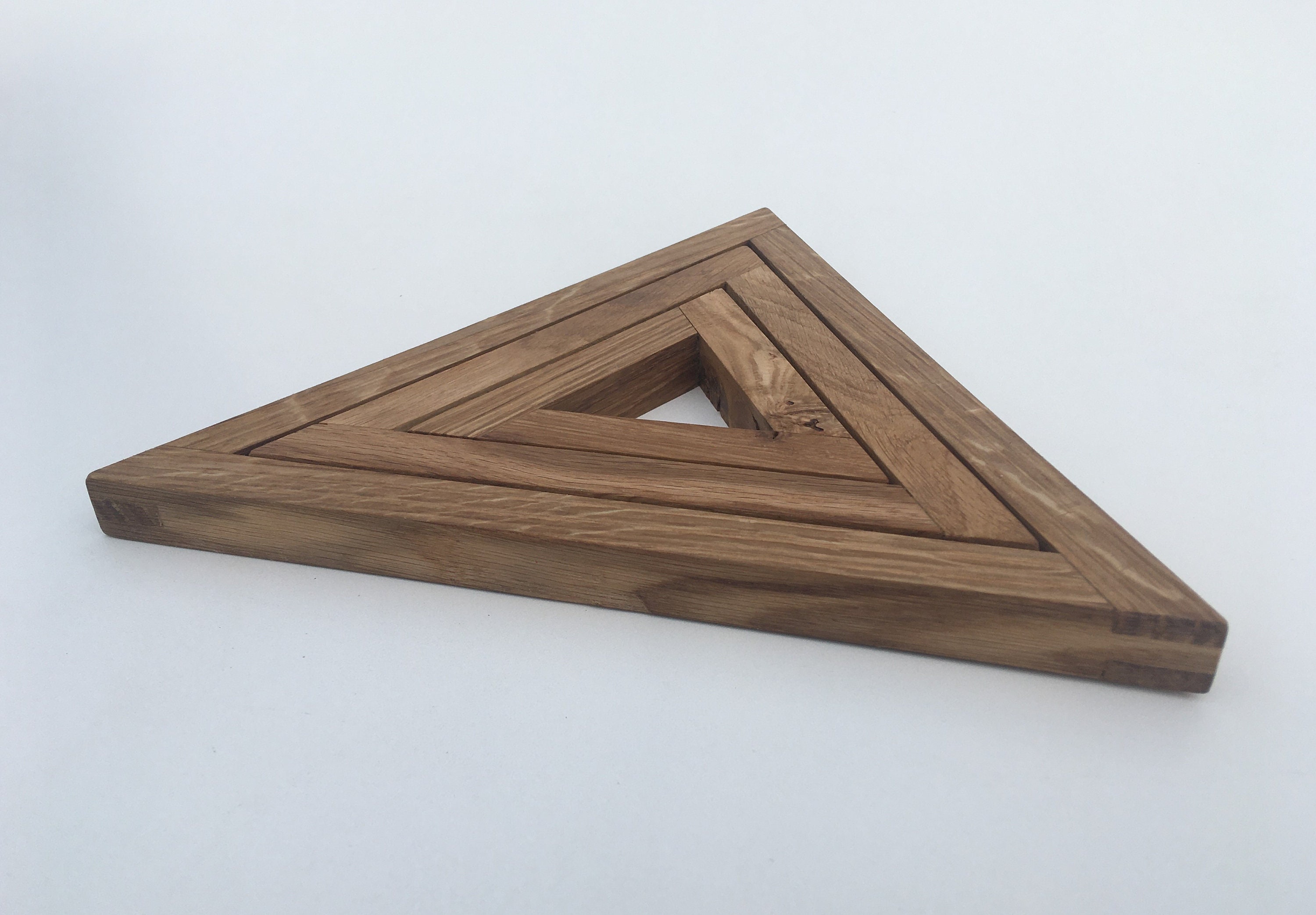 Set of 3 Handmade Nesting Oak Trivets | Etsy UK